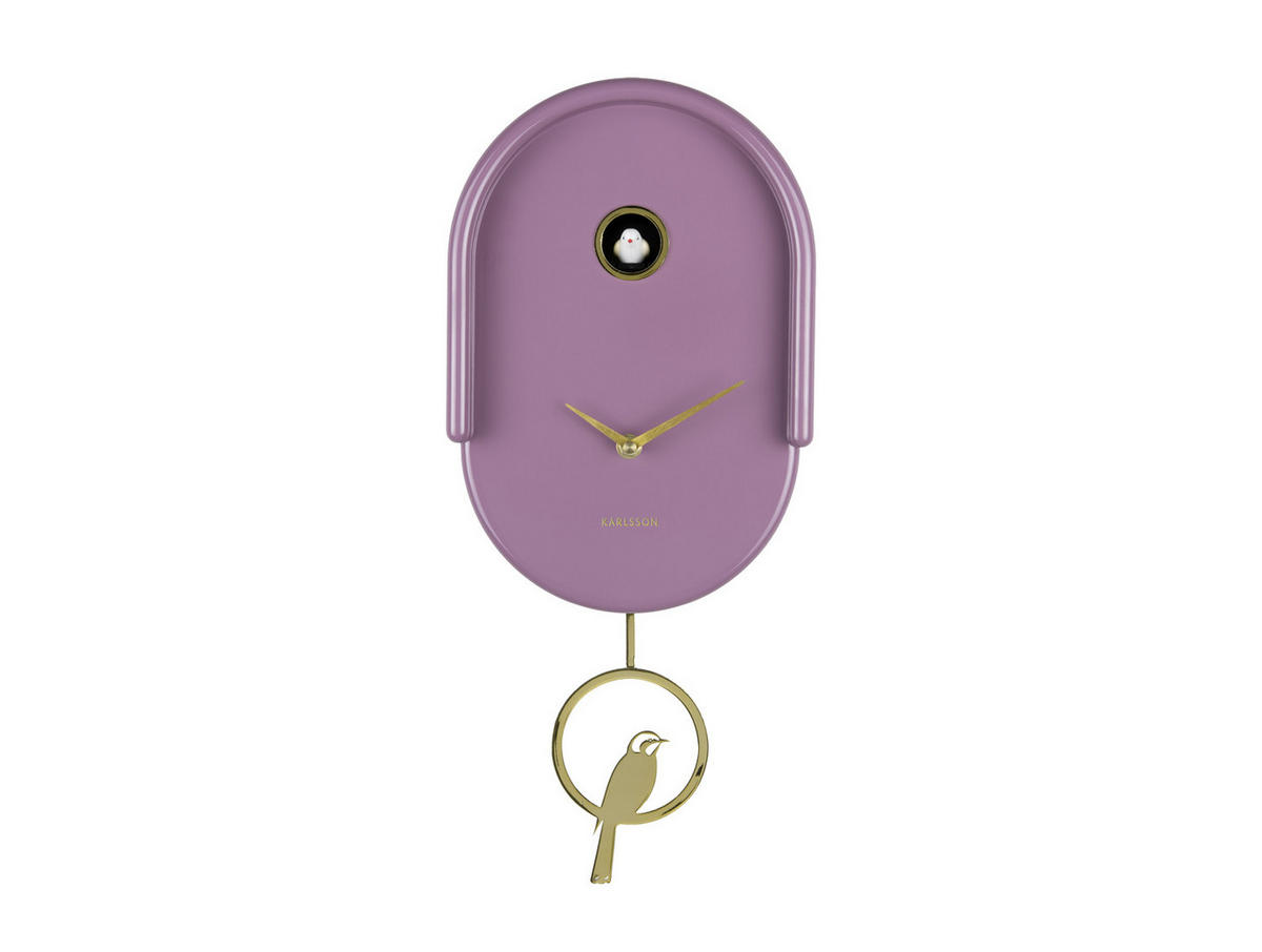 WANDUHR Tweet Lila 20/8.5/42 cm - Lila, Kunststoff (8.5/42/20cm) - Karlsson
