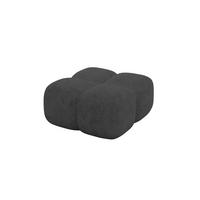 POUF Miko-Puf 90x90x45 cm Dunkelgrau Velours Modular Sitzhocker - Dunkelgrau/Schwarz, Holzwerkstoff/Kunststoff (90/43/90cm) - ALTDECOR