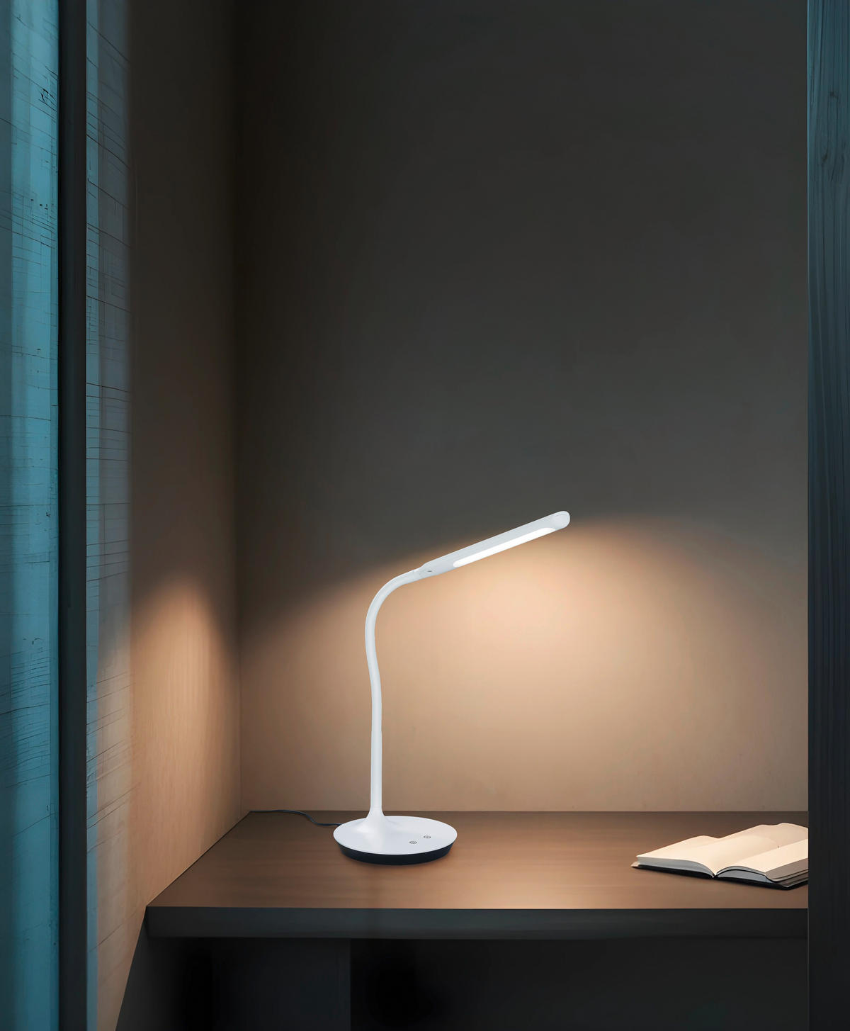 TISCHLAMPE POLO - Weiß - 0/0/41 cm - Weiß, Kunststoff (16.4/16.4/41cm) - Trio Leuchten