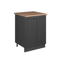 SKŘÍŇKA POD DŘEZ Fame-Line, Anthrazit-Gold Landhaus/Antracit, 60 cm - antracitová, kompozitní dřevo (60/82/60cm) - Vicco