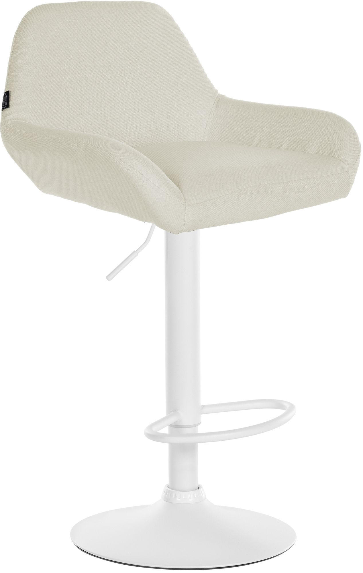 BARHOCKER Stoff Creme - Creme/Weiß, Textil/Metall (51/89/52cm) - CLP