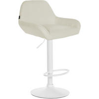 BARHOCKER Stoff creme - Creme/Weiß, Textil/Metall (51/89/52cm) - CLP
