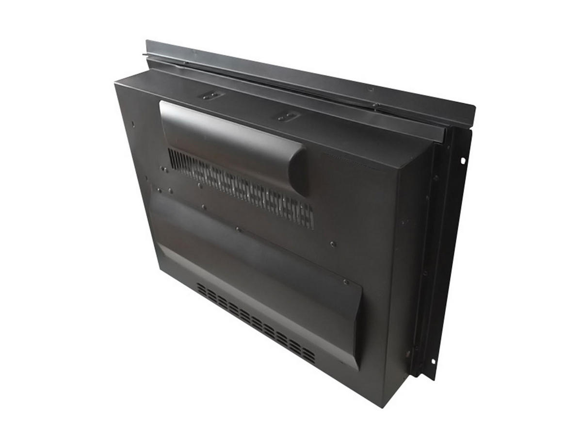 ELEKTROKAMIN Schwarz Wandmodell mit Heizung 2000 W - Schwarz, Glas (58/44/13cm) - Purline