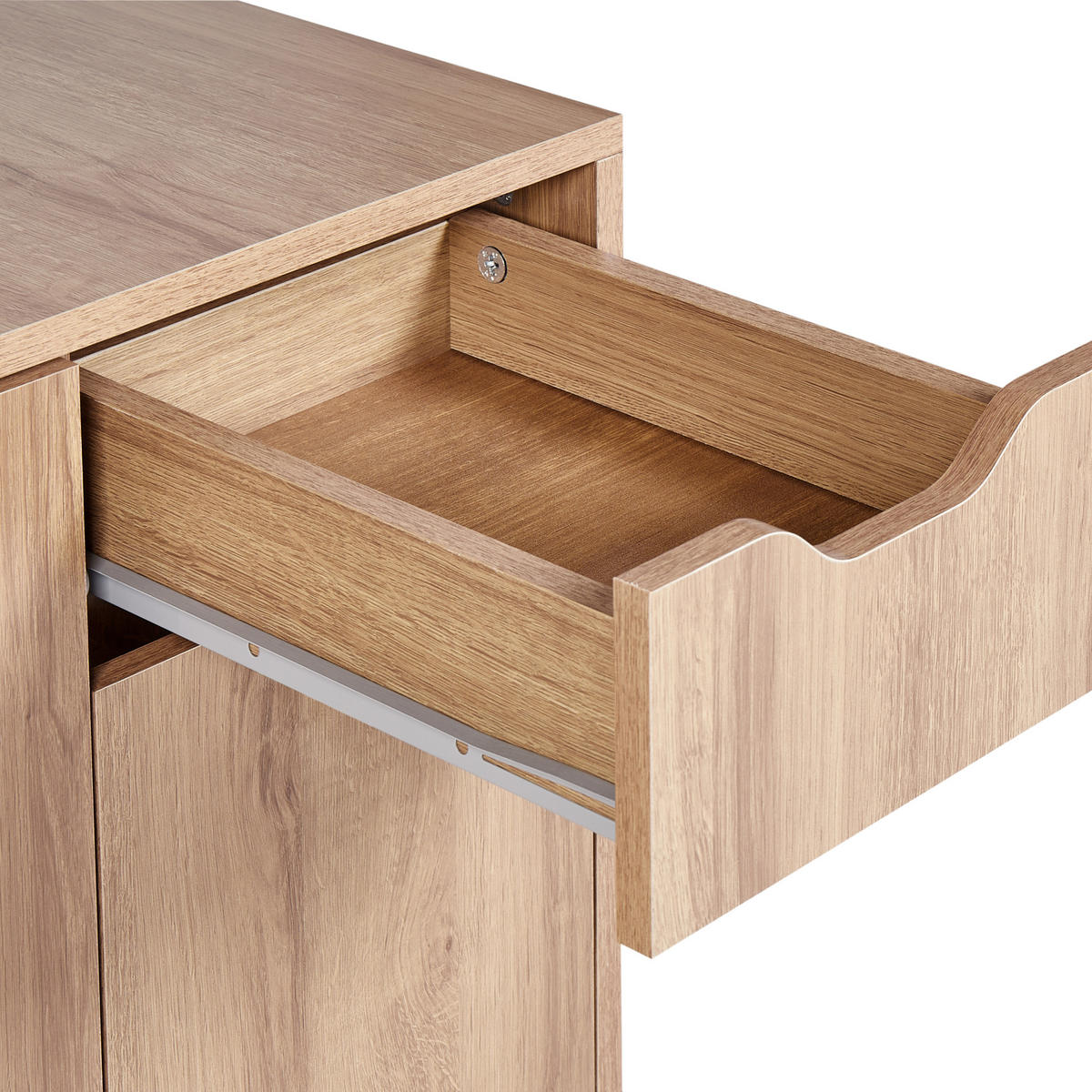 WASCHBECKENUNTERSCHRANK 60 cm Hellbraun Canoas - Hellbraun, Holzwerkstoff (60/80/39cm) - Beliani