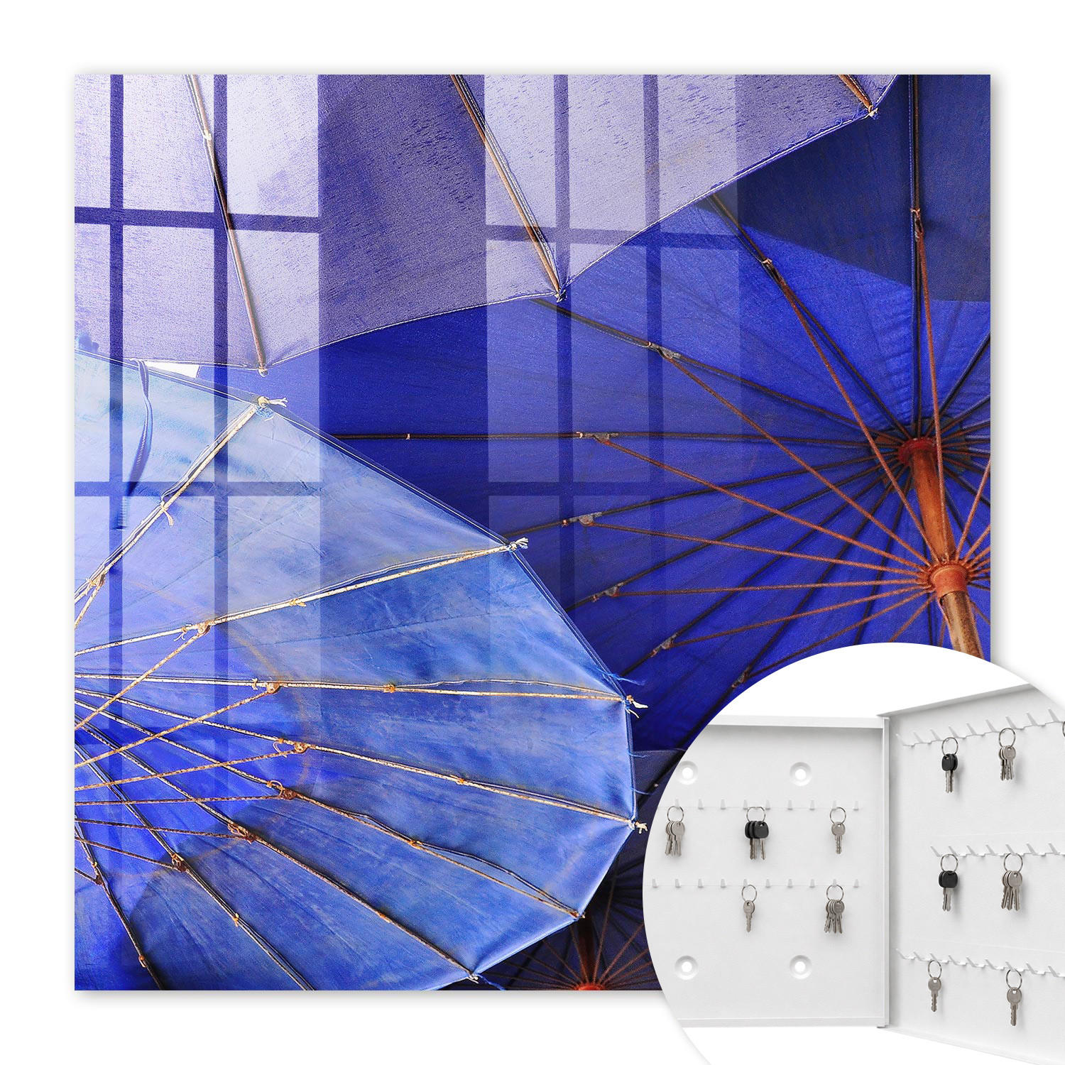 Tulup Schlüsselbox Blau 30x30x5 cm