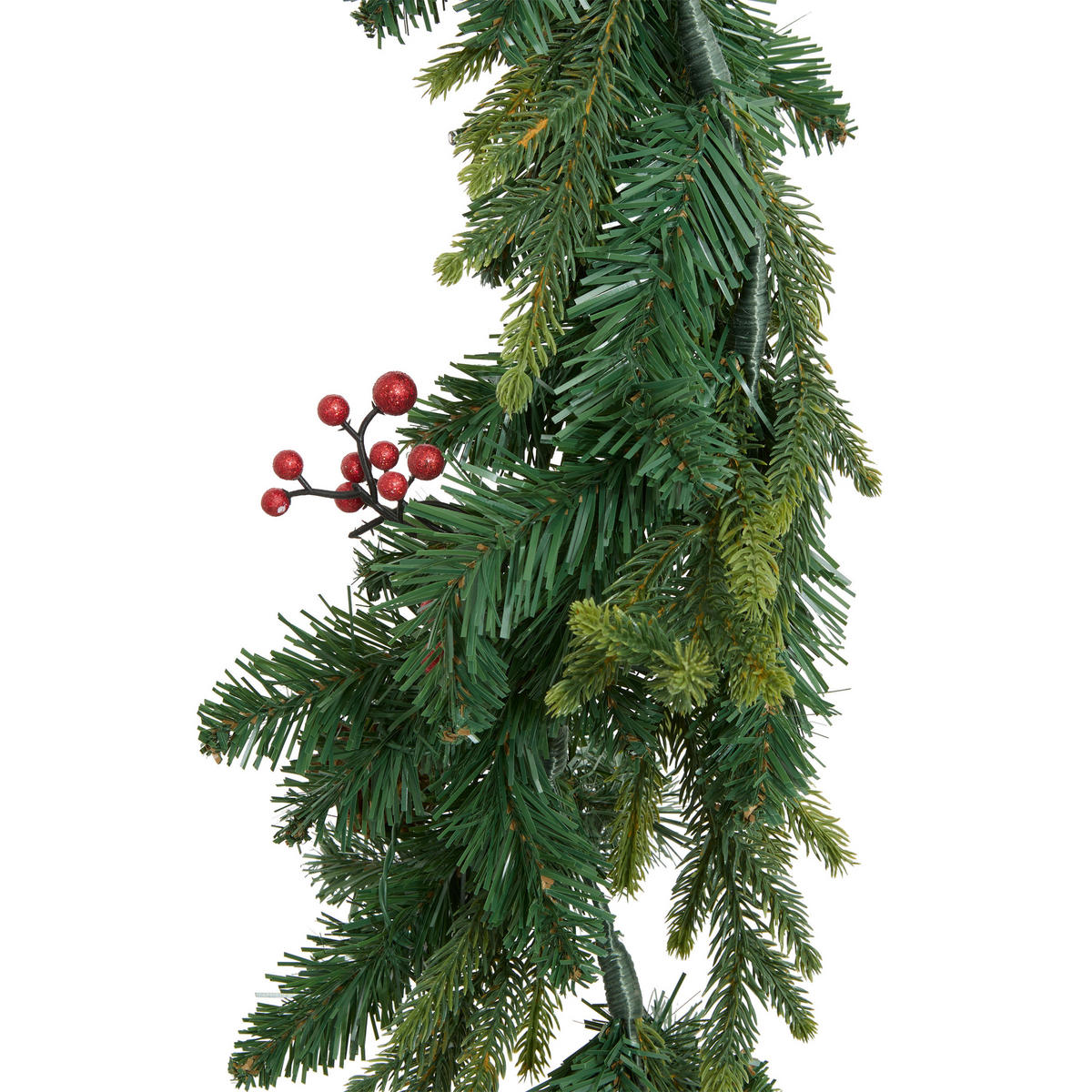WEIHNACHTSGIRLANDE Beeren & Zapfen 180 cm - Grün, Kunststoff (15cm) - Atmosphera Createur d´interieur