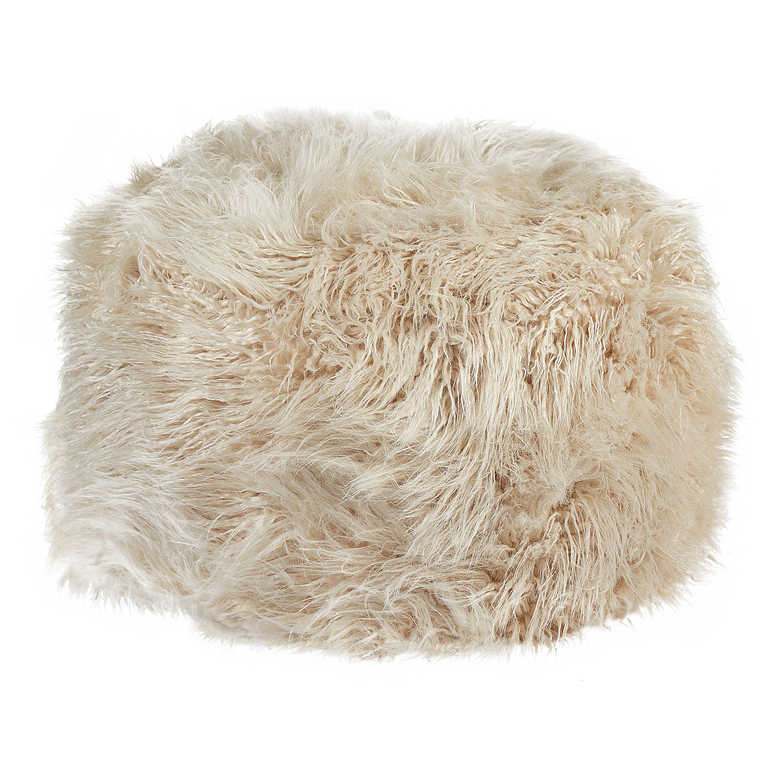POUF Hellbeige Tukki - Beige, Kunststoff (50/30/50cm) - Beliani