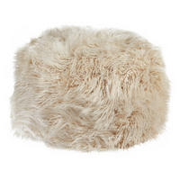 POUF Hellbeige Tukki - Beige, Kunststoff (50/30/50cm) - Beliani