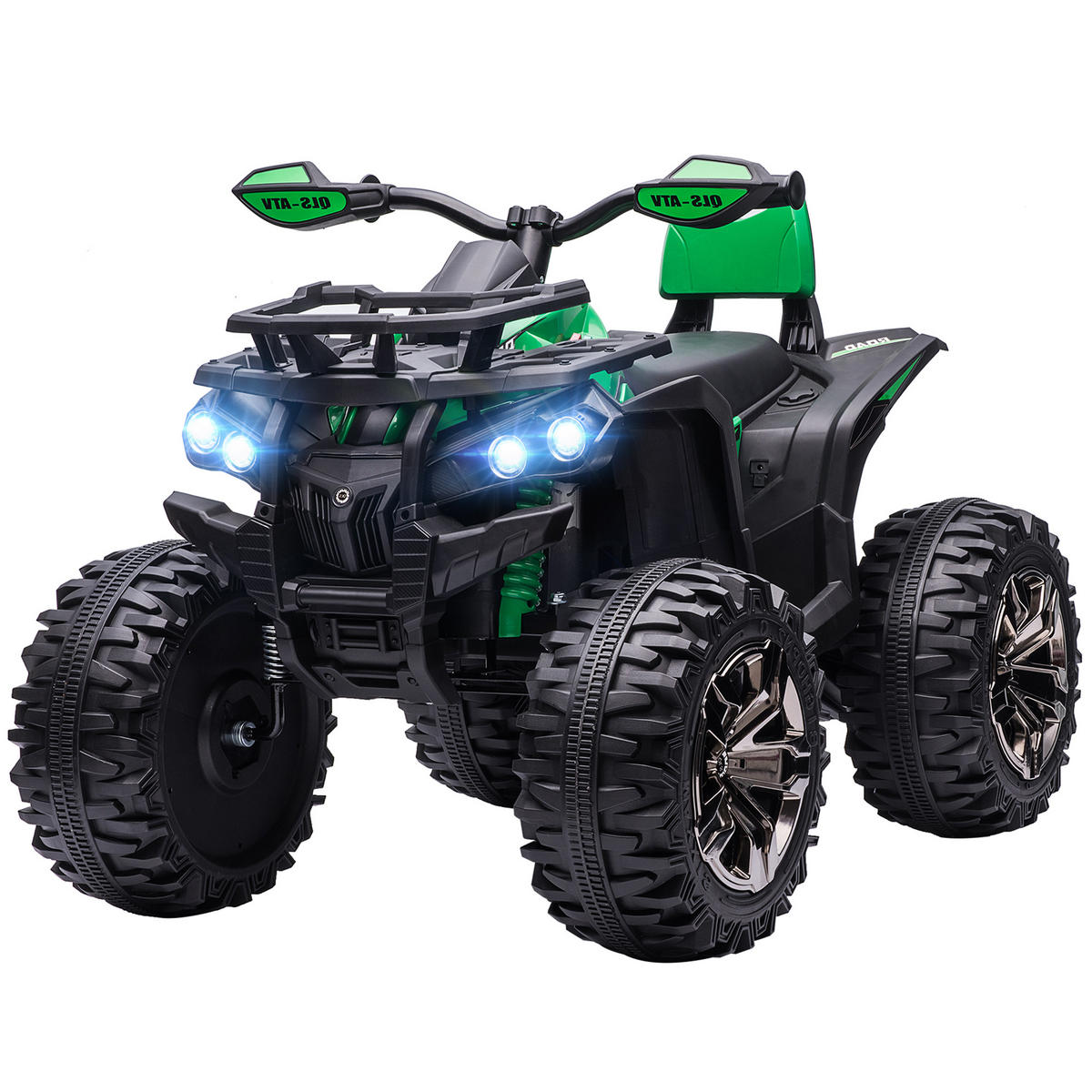 ELEKTROQUAD DE-06125 mit Licht und Musikanschluss Grün - Grün, Kunststoff/Metall (100/65/73cm) - ComfortXL