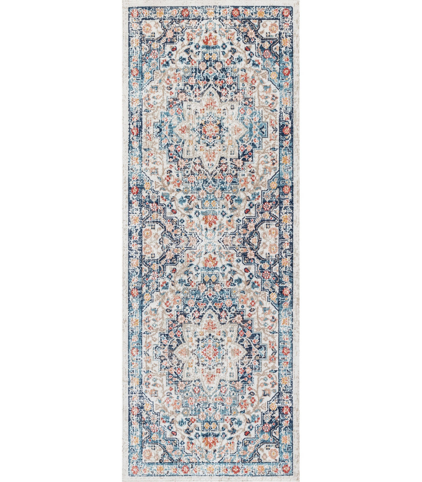 VINTAGE-TEPPICH 80/220 cm Blau - Blau, Kunststoff/Textil (80/220cm) - LIVABLISS