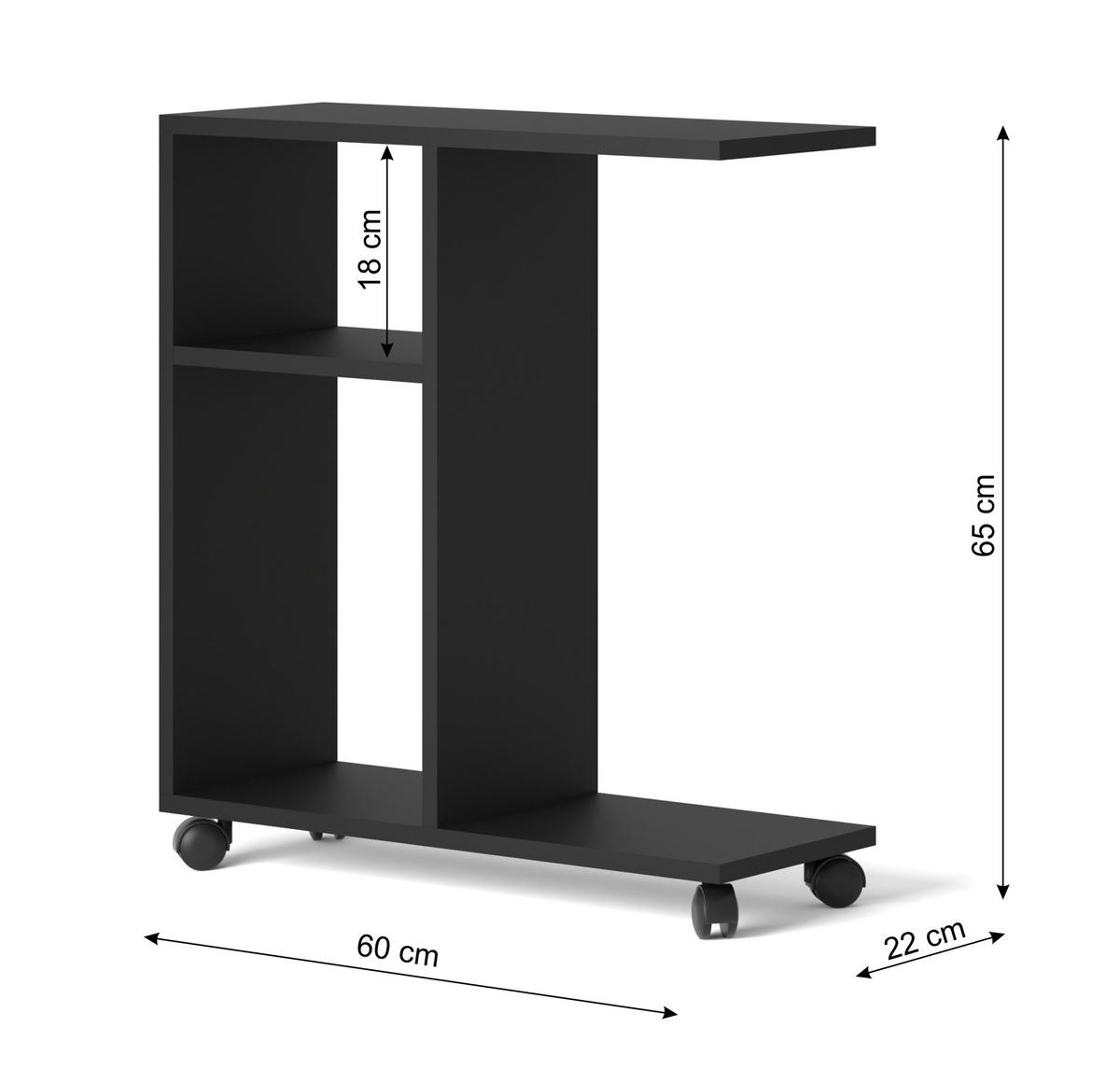COUCHTISCH Schwarz 60/65/22 - Schwarz, Holzwerkstoff (22/60/65cm) - RAUMHIRSCH FURNITURE