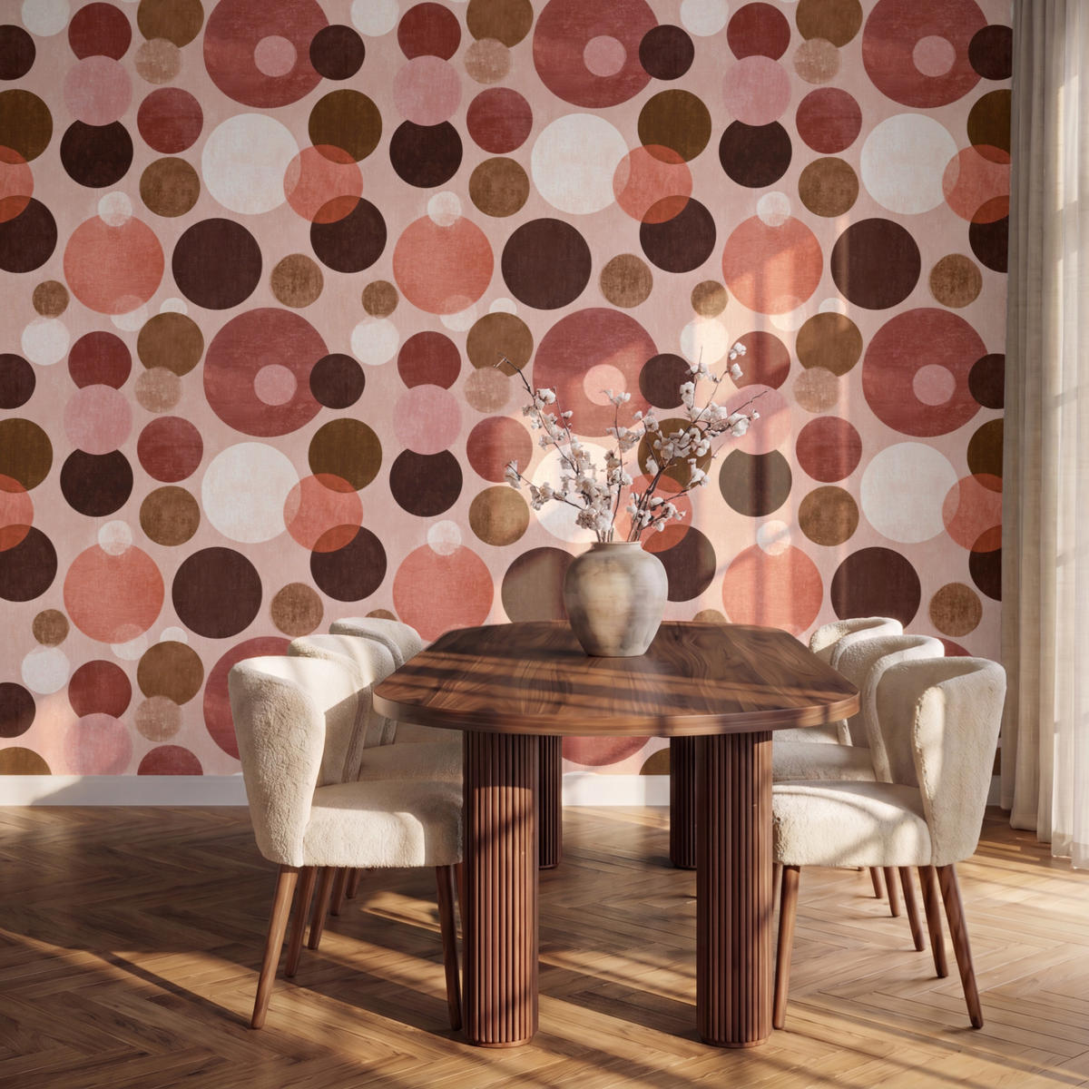 TAPETE - Kreise - Modern - Farbenfroh - 300x220 cm - Multicolor, Papier (300/220cm) - OnlyWow