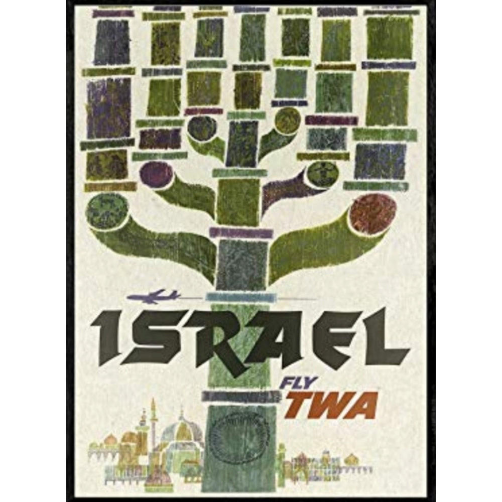 POSTER Israel Treffen A3 Schwarzer Rahmen - Schwarz, Papier (29.7/5/42cm) - Nacnic
