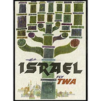 POSTER Israel Treffen A3 Schwarzer Rahmen - Schwarz, Papier (29.7/5/42cm) - Nacnic