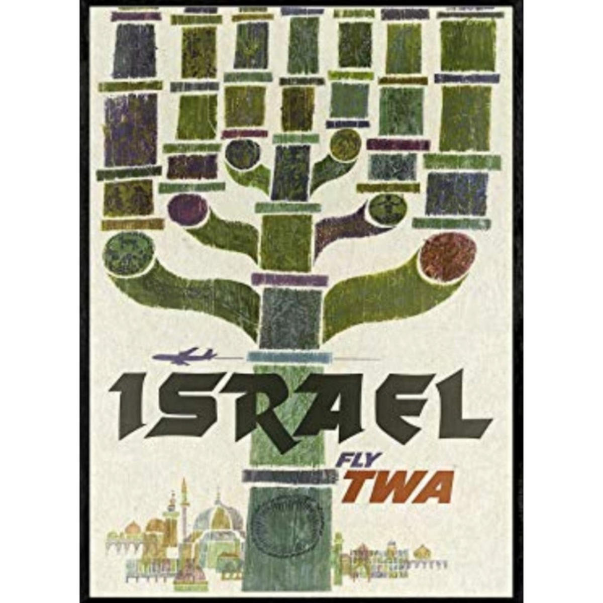 POSTER Israel Treffen A3 Schwarzer Rahmen - Schwarz, Papier (29.7/5/42cm) - Nacnic