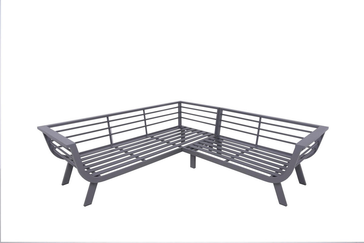 GARTENLOUNGESET Gerrit Gartenmöbel - Grau, Kunststoff - DELUKE