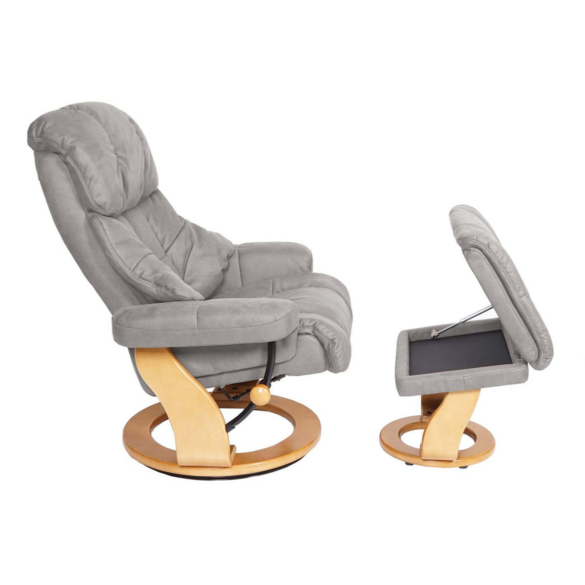 RELAXSESSEL XXL Hellgrau - Hellgrau, Textil (97/112/88cm) - MCA