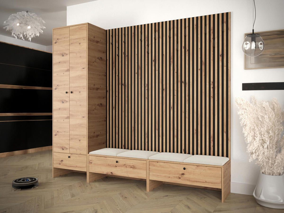 GARDEROBE Balma VI - Beige, Holzwerkstoff (230/206/44cm) - MIRJAN24