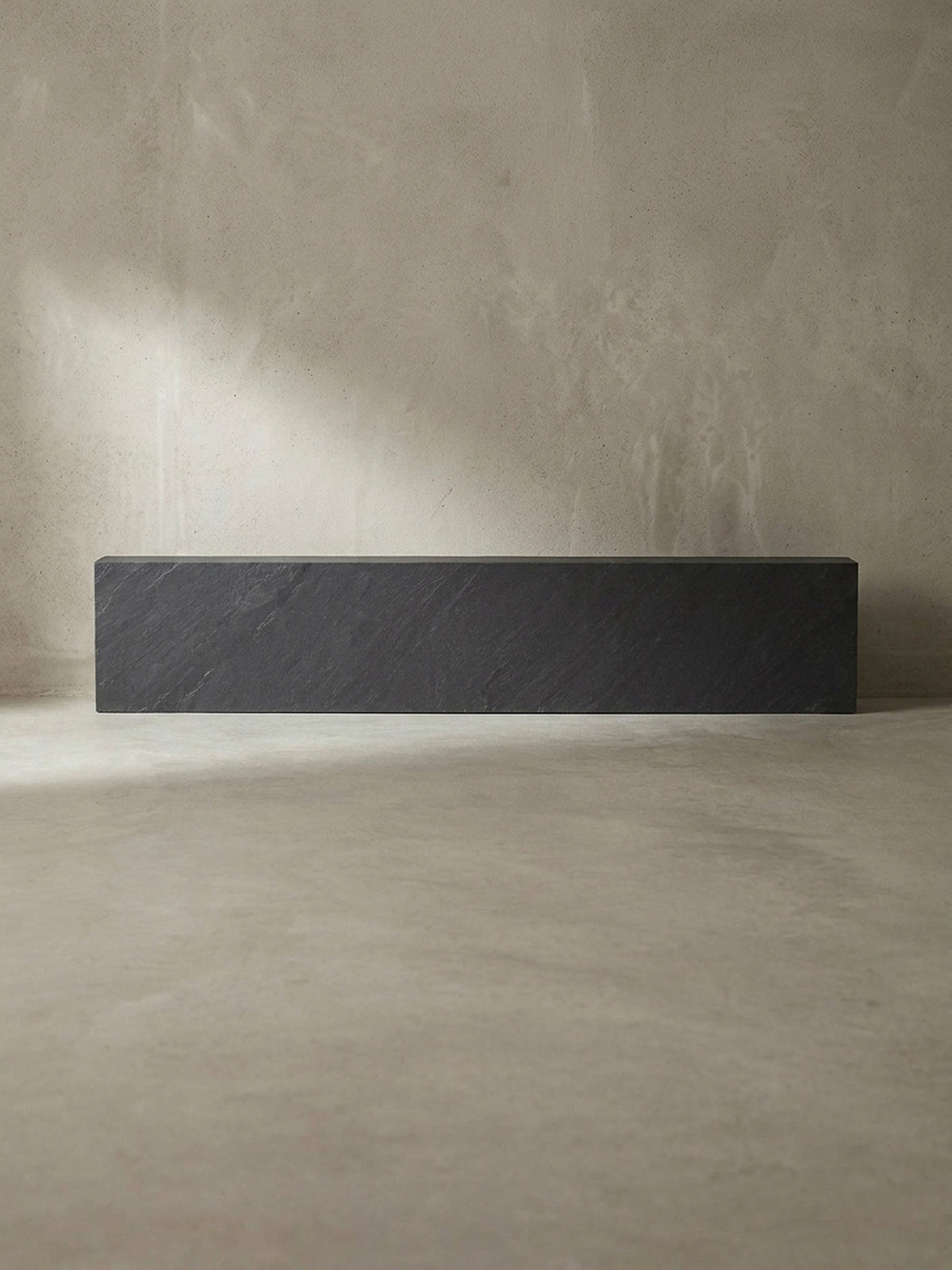 WANDREGAL Mango Massivholz Steinoptik Rechteckig Modern, Grau 120x20x10 cm - Grau, Holz (120/10/20cm) - KADIMA DESIGN