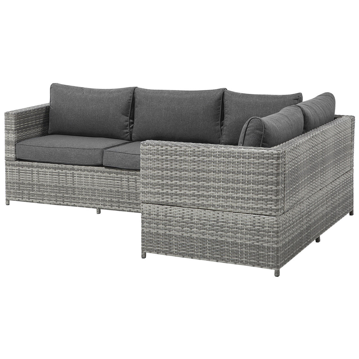 LOUNGE-SET 4-Sitzer grau Avola - Grau, Kunststoff - Beliani