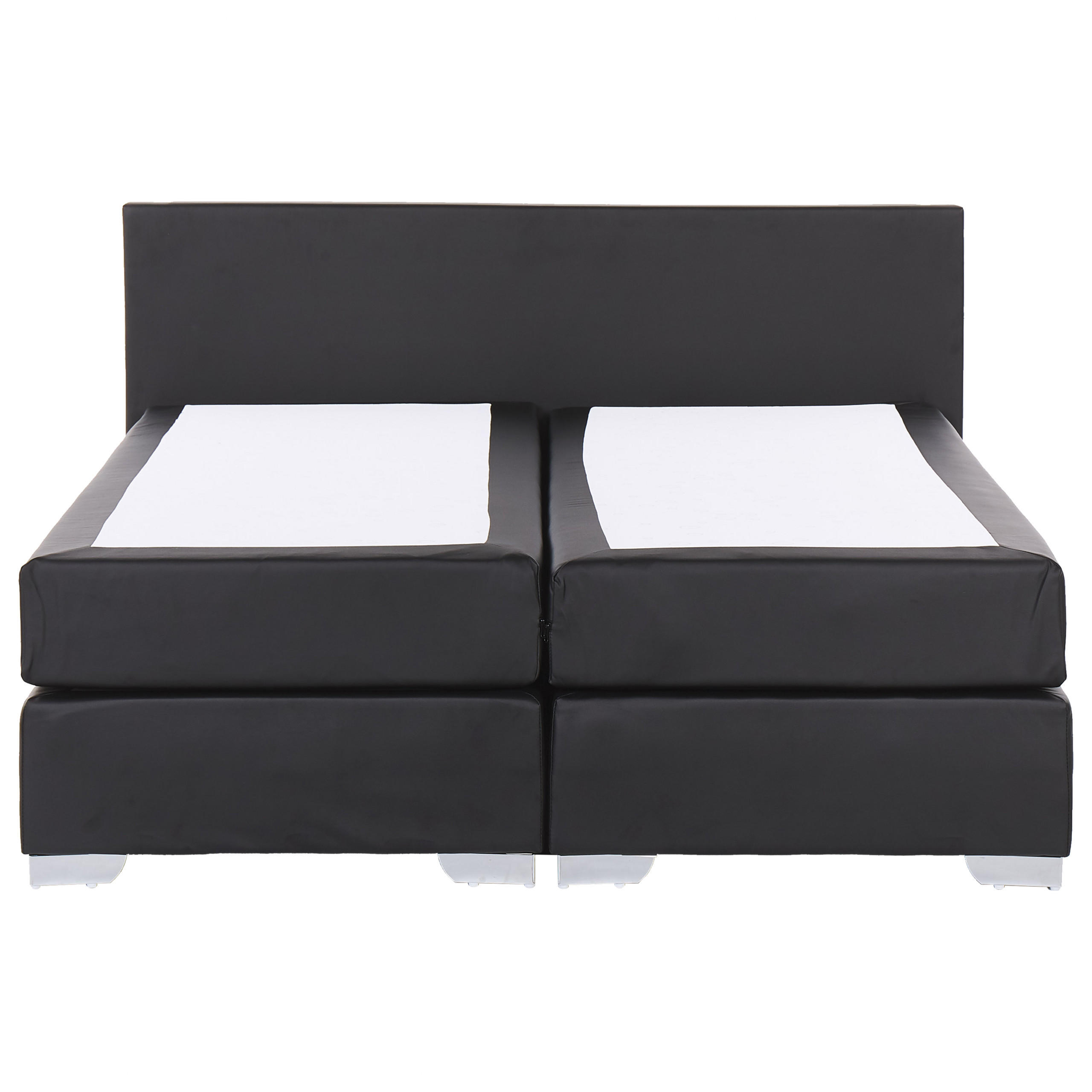 BOXSPRINGBETT 180/200cm Schwarz President - Schwarz, Textil (180/200cm) - Beliani
