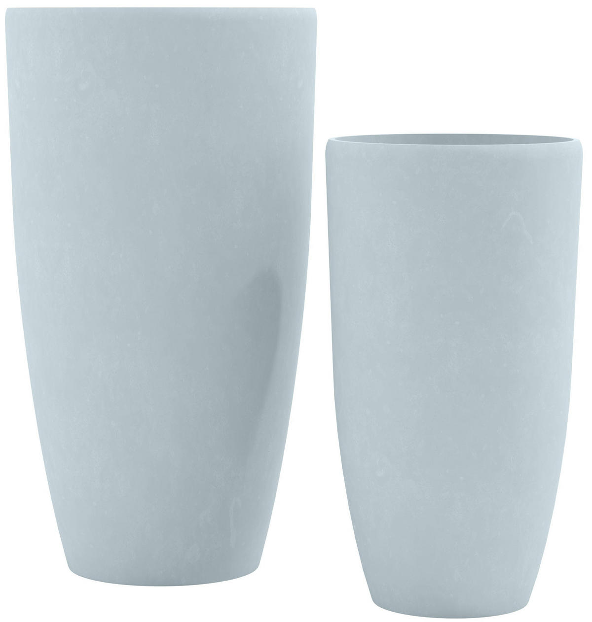 PFLANZKÜBEL 2er Set Grau - Grau, Kunststoff (42/77cm) - CLP