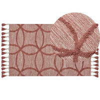 KURZFLOR-TEPPICH Kirsehir 150/80 cm - Rot, Textil (80/150cm) - Beliani