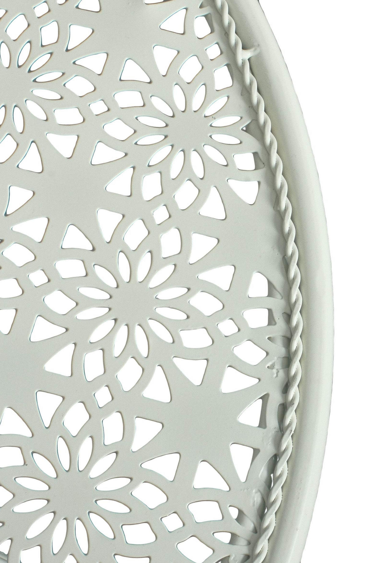 GARTENTISCH Silas Terrassentisch - Weiß, Metall (60/60/70cm) - DELUKE