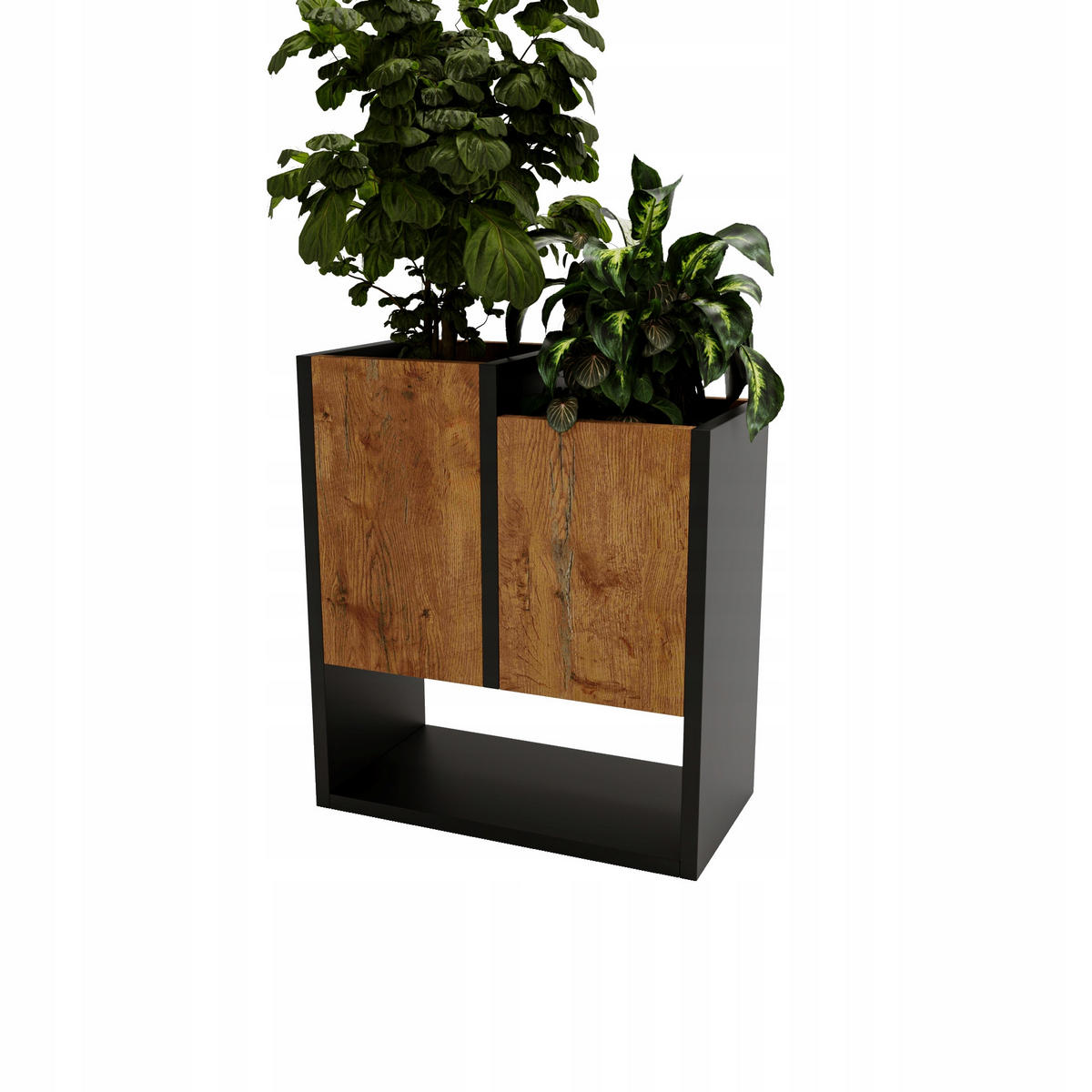 BLUMENKASTEN - Nussbaumfarben, Holzwerkstoff (23/50/44cm) - RAUMHIRSCH FURNITURE
