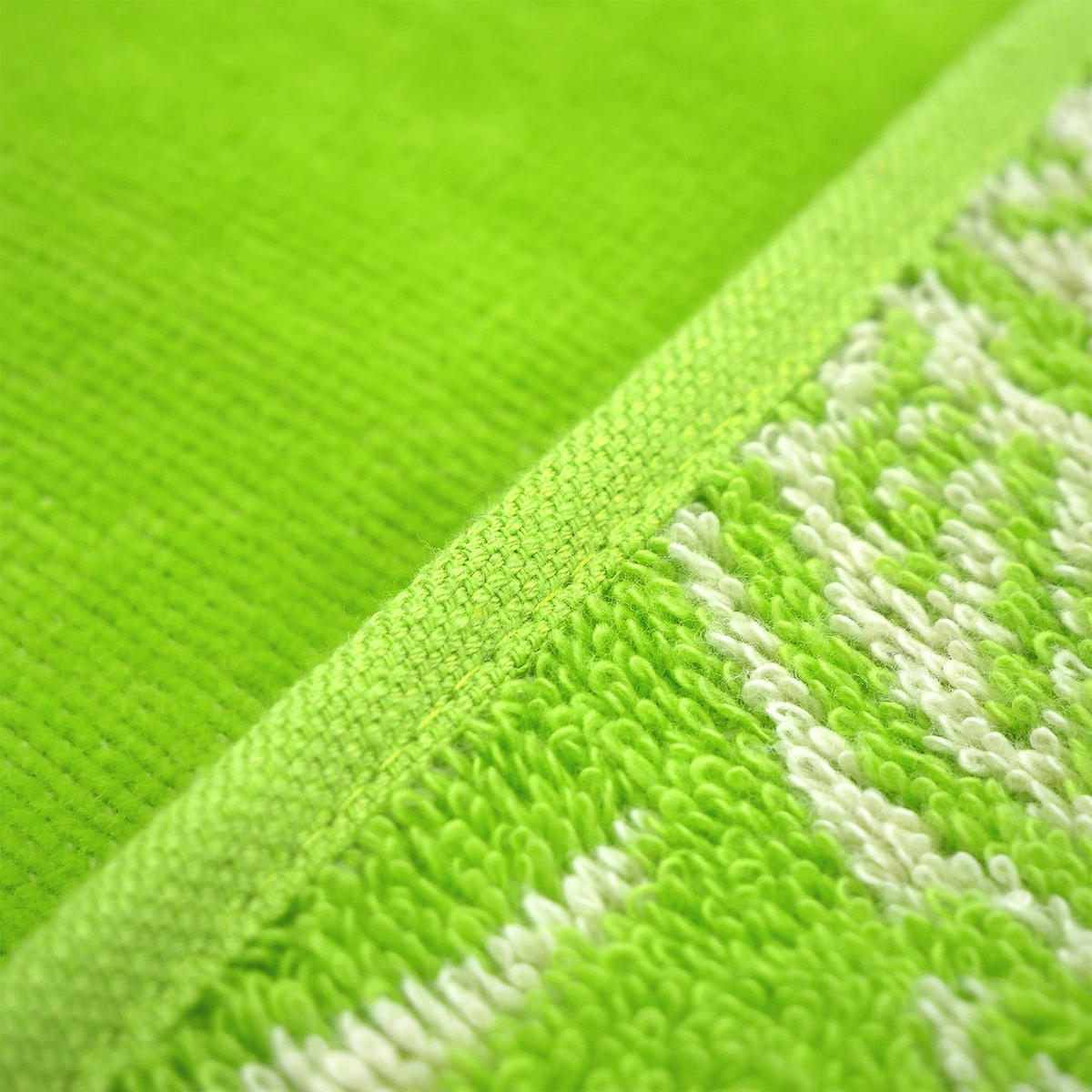 STRANDTUCH Frottee Velours Jacquard Grün 90x170 400g/m² - Cosmo - Grün, Textil (90/170cm) - LE COMPTOIR DE LA PLAGE