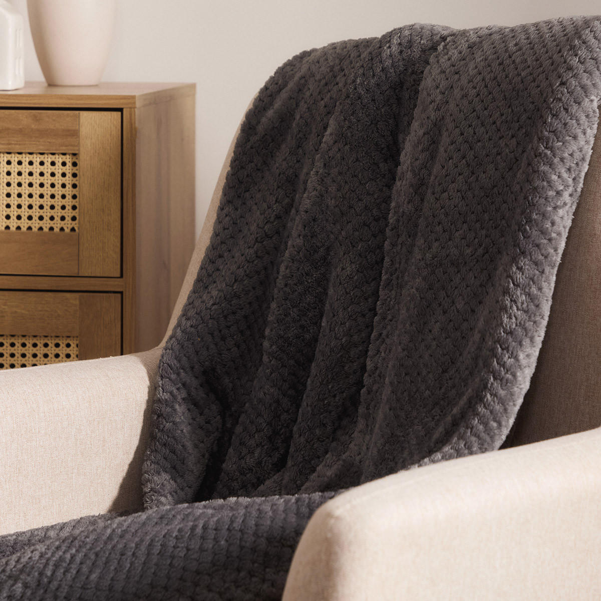 DECKE Noah grau 150/200 cm - Grau, Textil (200/150cm) - Homla