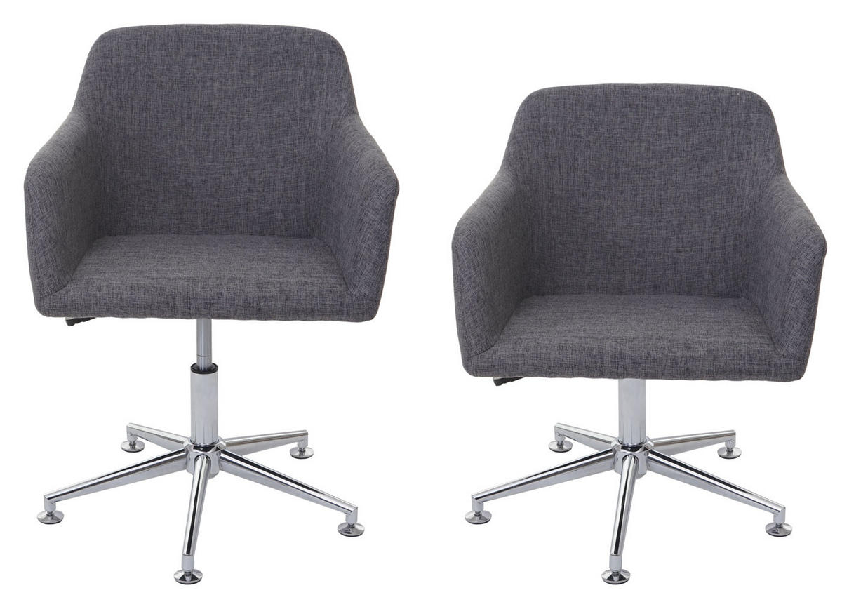 ESSZIMMERSTUHL Grau 6er-Set - Grau, Textil (56/86/55cm) - MCW