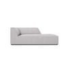 CHAISELONGUE rechts Ruby aus strukturiertem Stoff hellgrau - Hellgrau, Textil (93/69/180cm) - Micadoni