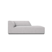 CHAISELONGUE rechts Ruby aus strukturiertem Stoff hellgrau - Hellgrau, Textil (93/69/180cm) - Micadoni