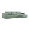 ECKSOFA rechts Strukturstoff Stoff Grün - Schwarz/Hellgrün, Kunststoff/Textil (314/167cm) - Makamii