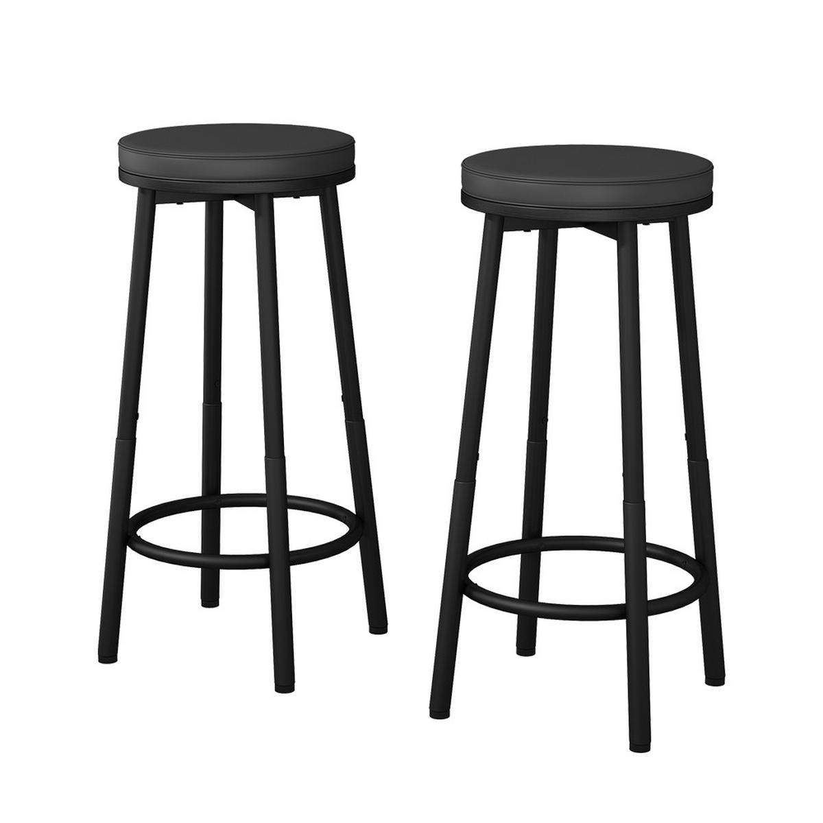 BARHOCKER Edmonton Schwarz 31.5 x 64 cm 2 Teile - Schwarz, Holzwerkstoff (31.5/64/30cm) - Vicco