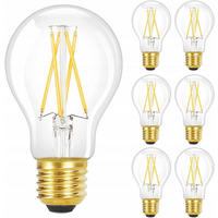 LED žárovky E27 4W (sada 6 ks) - průhledná, sklo (6/10.5cm) - Nettlife