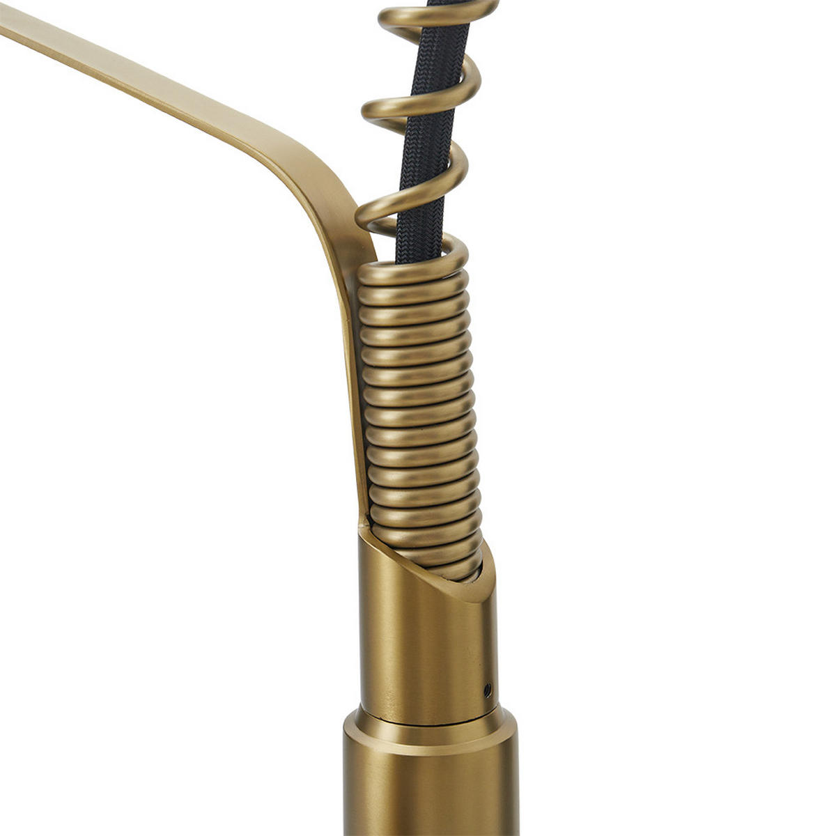 KÜCHENARMATUR Ausziehbar Brausekopf Einhandgriff Schwarz Gold - Goldfarben, Metall (22/50/4cm) - Livingandhome