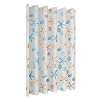 DUSCHVORHANG PEVA Sterne Meer Muster 150 x 180 cm für Dekoration Badezimmer Badewanne - Multicolor, Kunststoff (150/180cm) - MCBOSON