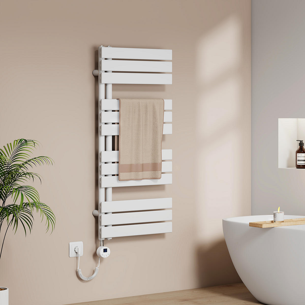 HEIZKÖRPER Elektrisch WLAN Thermostat Weiß - Weiß, Metall (50/104.1/5.9cm) - EMKE