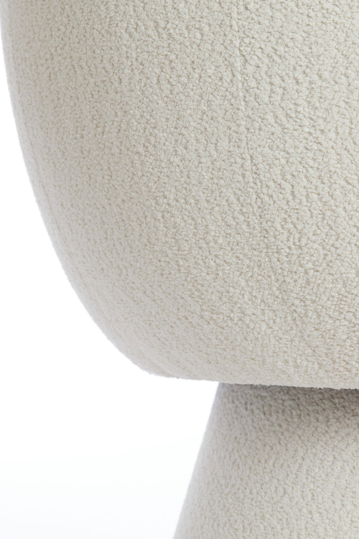 SESSEL Avoria Weiß Ø92/77 cm - Weiß, Textil (82/77/92cm) - Light & Living