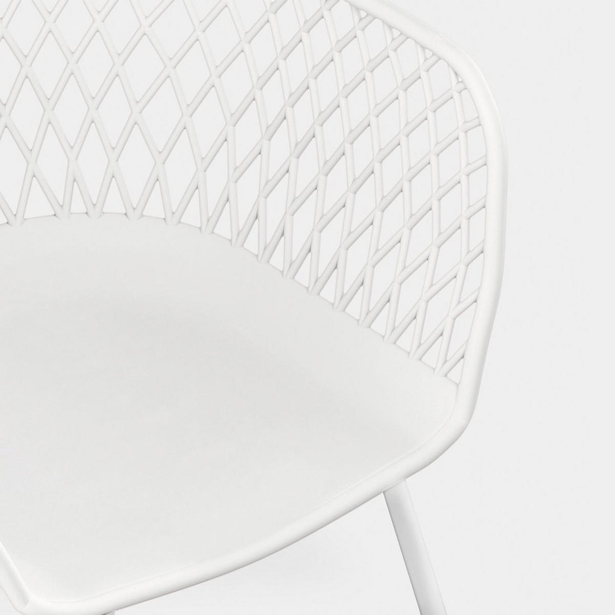 STUHL FÜR DRAUSSEN Stal Weiß 59 cm x 72 cm - Weiß, Kunststoff (59/72/56cm) - Klast Home