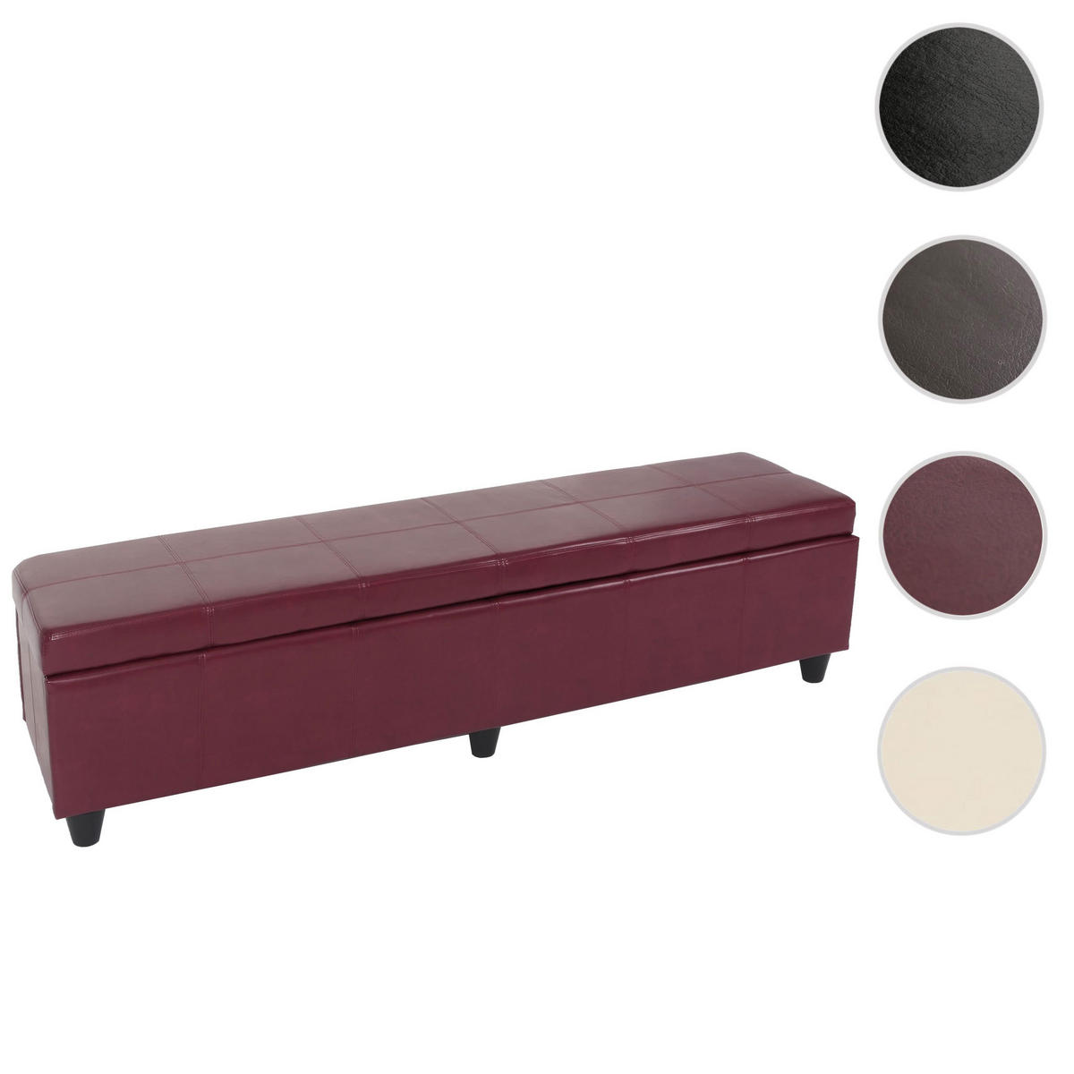 AUFBEWAHRUNGS-TRUHE XXL Rot - Rot, Textil (180/45/45cm) - MCW