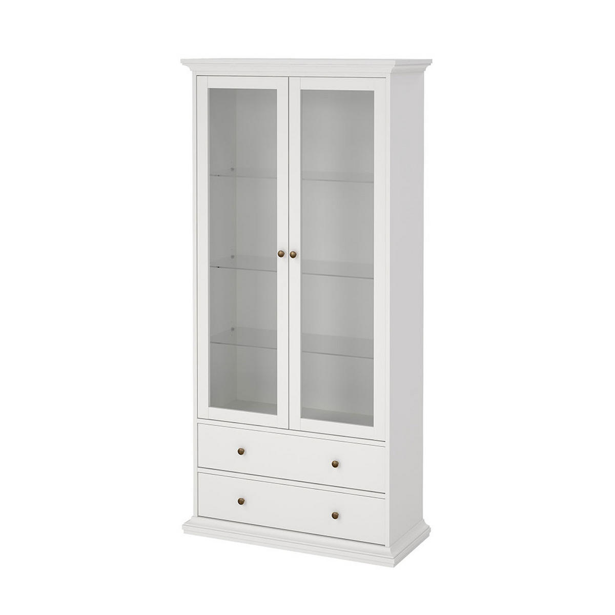 VITRINE Weiß - Weiß, Holzwerkstoff (96/201/42cm) - ebuy24
