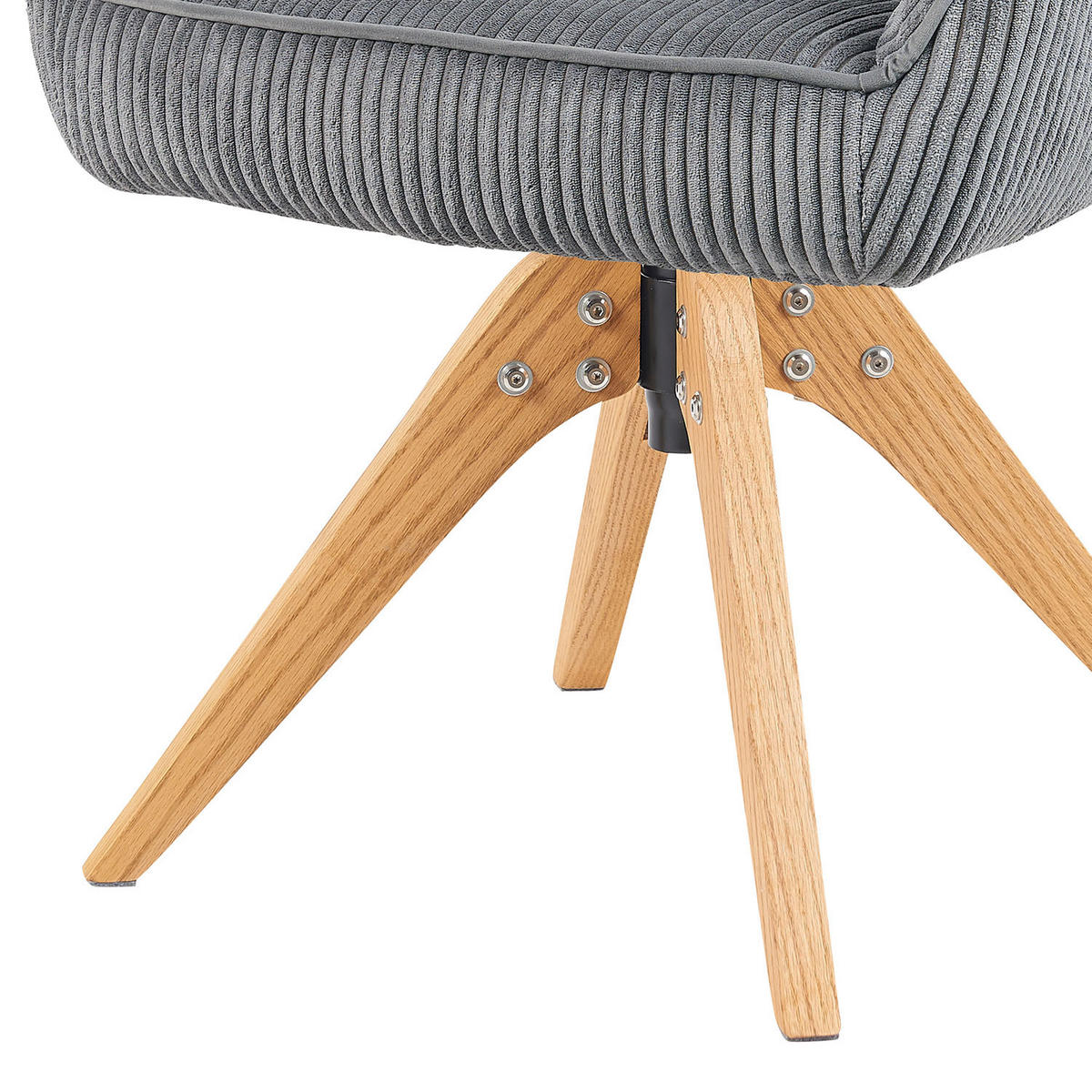 ARMLEHNSTUHL Mika-Finn 2er-Set - Honigeiche/Grau, Eichenholz/Holz (60/82/61cm) - DUBI Möbel