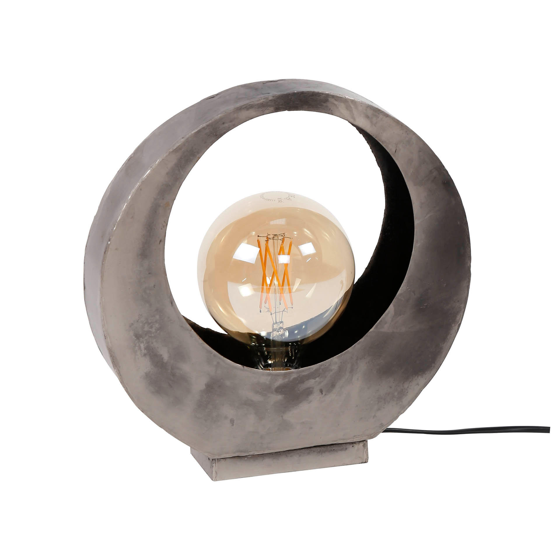 TISCHLEUCHTE Moon Grau 30/13/32 cm - Grau, Metall (30/13/32cm) - Hoyz Collection