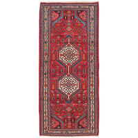 ORIENTTEPPICH handgeknüpft Assadabad Rot 140/63 cm Schurwolle - Rot, Textil (63/140cm) - Looma