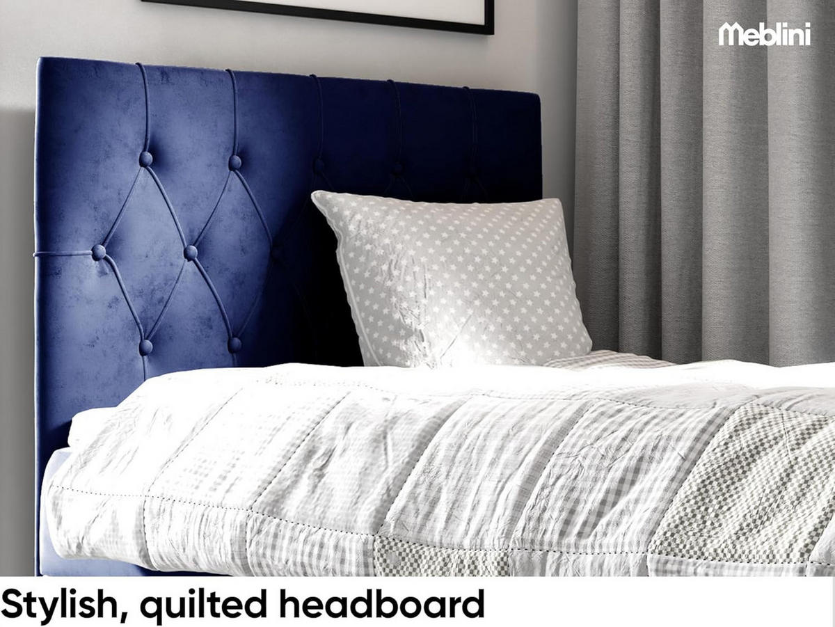 KINDERBETT FLIPPO 1 - Dunkelblau/Weiß, Holzwerkstoff (102/208cm) - Meblini