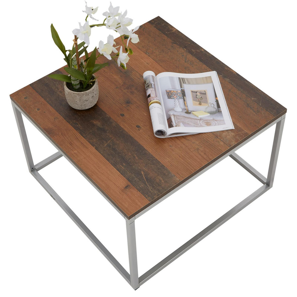 COUCHTISCH NOVY - Dunkelbraun/Grau, Holzwerkstoff (67/67/42cm) - CARO-Möbel