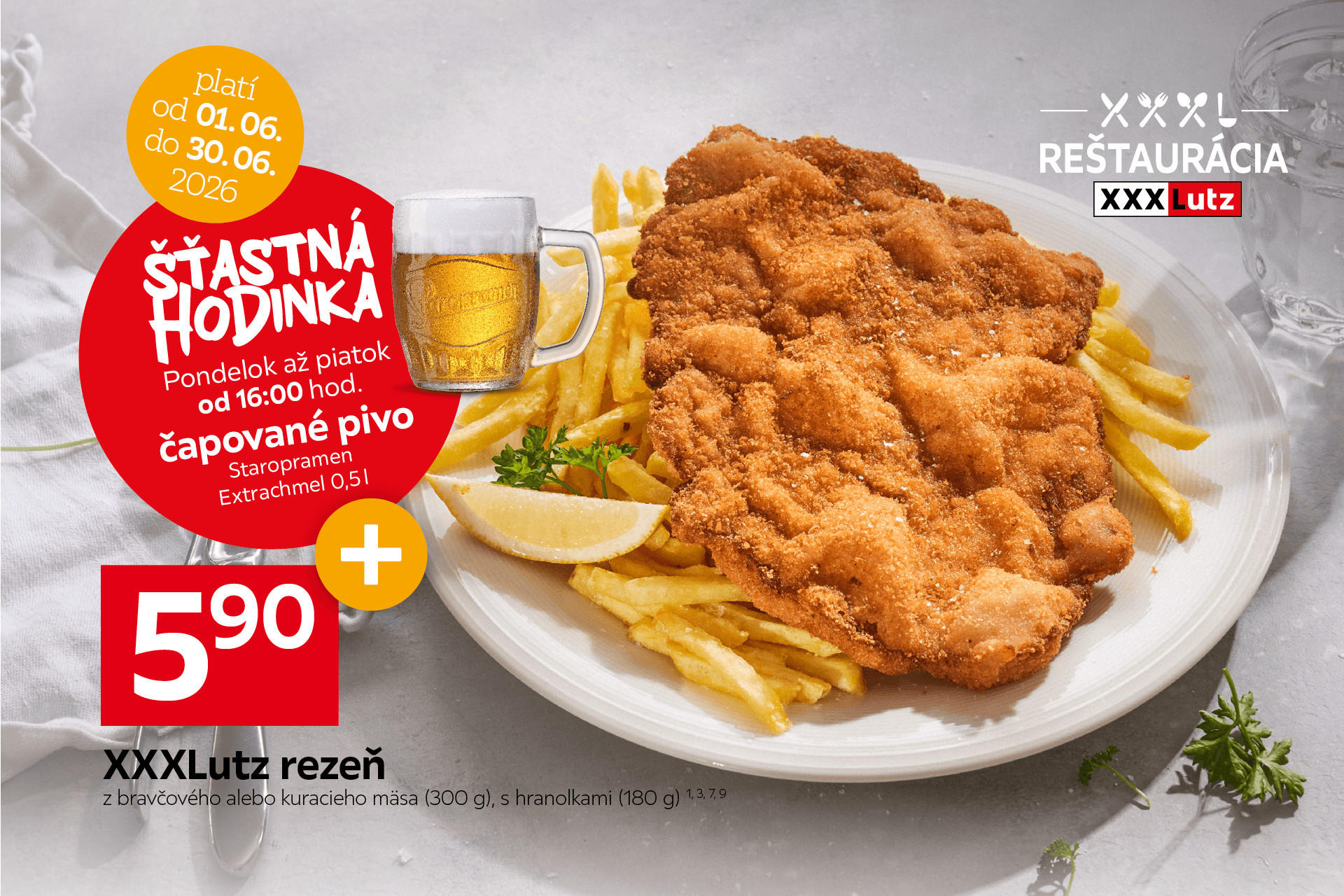 Štastná hodinka reštaurácia XXXLutz